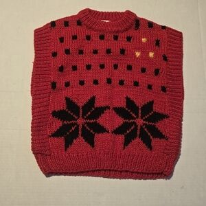 Womens Vest Midnight Blues Holidays Christmas Vest Size Medium Red